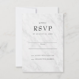 Bröllop OSA för elegant Modern Marble Trendig Inbjudningar