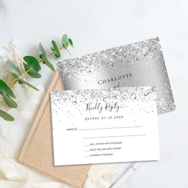 bröllop OSA för eleganten glitter i silver (Skapare uppladdad)