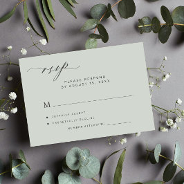 Bröllop OSA för enkel grönt för skogsförsäljning Inbjudningar