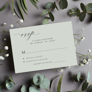 Bröllop OSA för enkel grönt för skogsförsäljning Inbjudningar