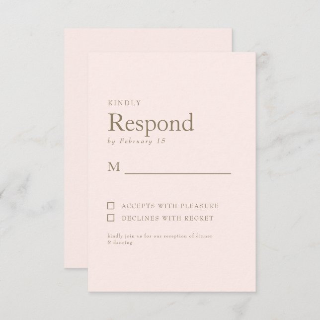  Bröllop OSA för enkel Guld-text på hösten (Fram/baksida)