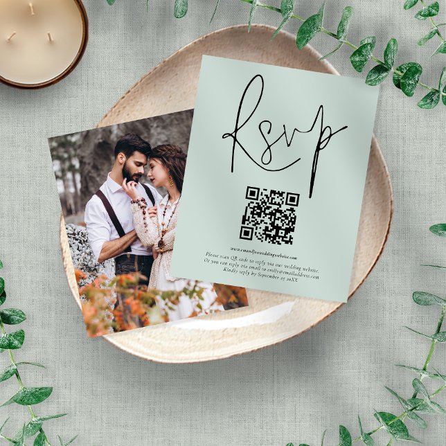 Bröllop OSA för fotot av budgeterat Mint QR-kodskr (Skapare uppladdad)