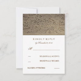 Bröllop OSA för graverad Blommigt av trä Kort