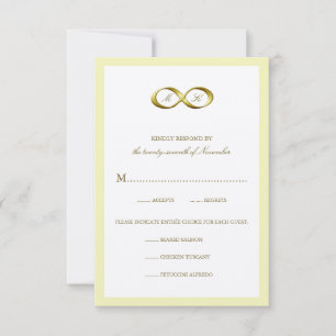 Bröllop OSA för Guld Golden Infinity Hand Clasp Kort