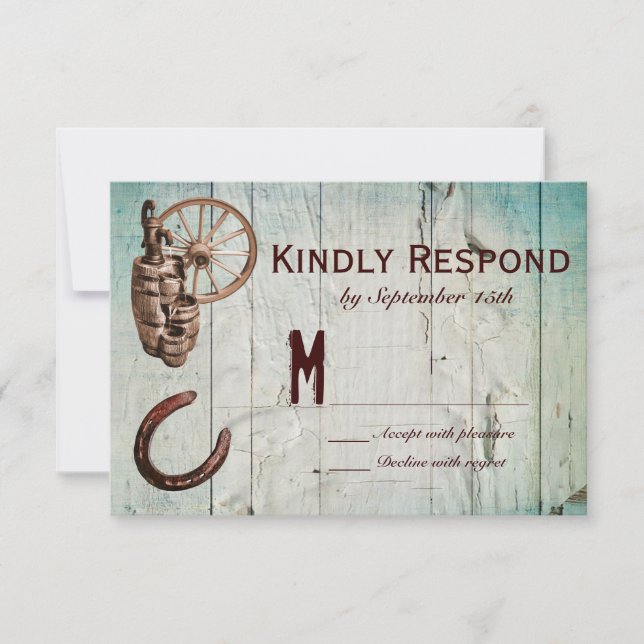 Bröllop OSA för hästskon, vagnskårkort Kort (Framsida)