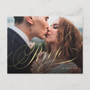 bröllop OSA för klassiskt calligraphy-foto för ele Vykort