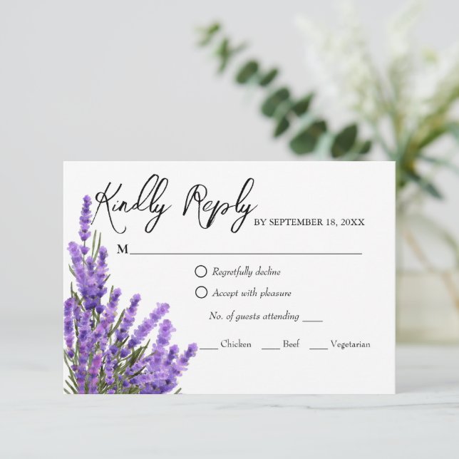 Bröllop OSA för Lavender Lila Blommigt (Stående Fram)