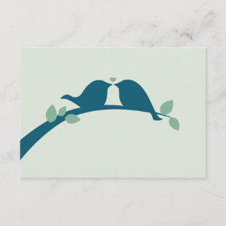 Bröllop OSA för marinblå Love birds Kort