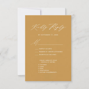 Bröllop OSA för minimal Chic i elegant Script Beig Kort