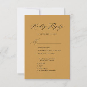 Bröllop OSA för minimal Chic i elegant Script Beig Kort