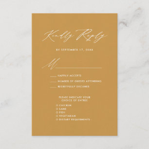 Bröllop OSA för minimal Chic i elegant Script Beig Tilläggskort