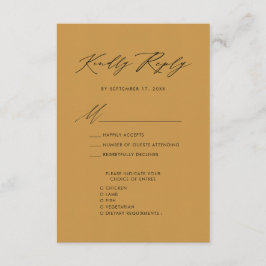 Bröllop OSA för minimal Chic i elegant Script Beig Tilläggskort