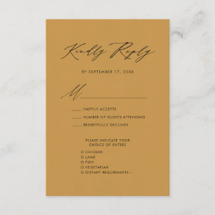 Bröllop OSA för minimal Chic i elegant Script Beig Tilläggskort