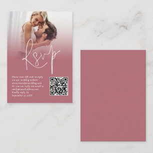 Bröllop OSA för Photo Overlay QR Ro Guld Tilläggskort