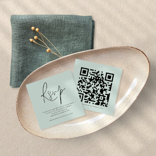 Bröllop OSA för QR-kodmynning, Grönt Tilläggskort