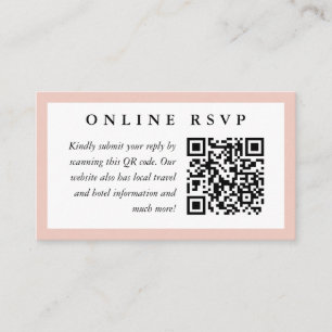 Bröllop OSA för Ram-Online med QR-kod Tilläggskort