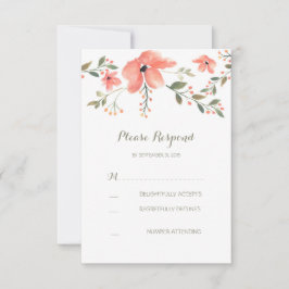 bröllop OSA för romantisk blommigt Kort