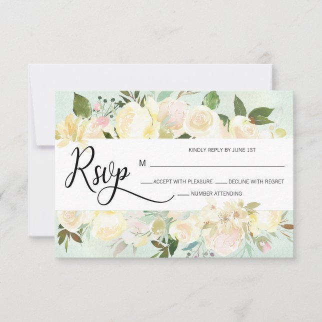 Bröllop OSA för  Rosa Beige-Blommigt (Framsida)