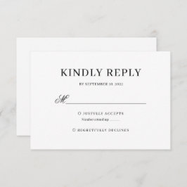 Bröllop OSA för svart och vit klassisk kalligrafi