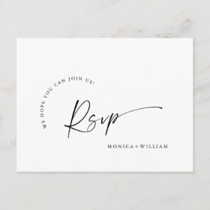 Bröllop OSA för val av elegant Calligraphy-meny Vykort