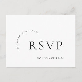 Bröllop OSA för val av elegant Calligraphy-meny Vykort