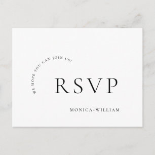 Bröllop OSA för val av elegant Calligraphy-meny Vykort