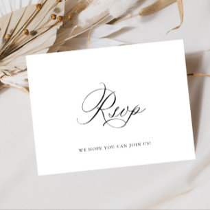 Bröllop OSA för val av elegant Calligraphy-meny Vykort
