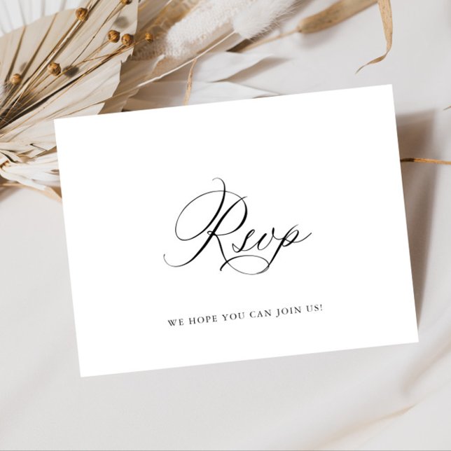 Bröllop OSA för val av elegant Calligraphy-meny Vykort (Skapare uppladdad)