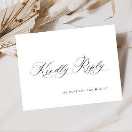 Bröllop OSA för val av elegant Calligraphy-meny Vykort