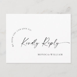Bröllop OSA för val av elegant Calligraphy-meny Vykort
