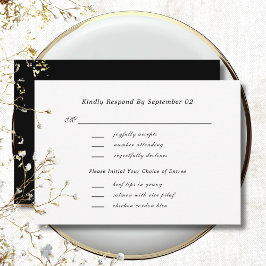 Bröllop OSA för val av vit svart skript