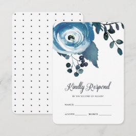 Bröllop OSA för vattenfärg med vintage Blommigt Kort