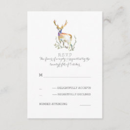 Bröllop OSA för vattenfärgade Hjort Antlers Kort