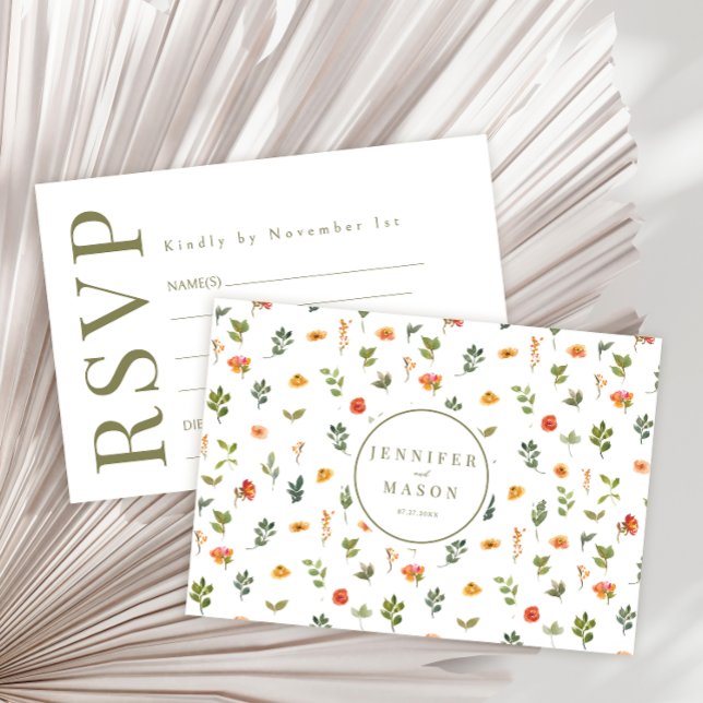 bröllop OSA för vattenfärgsfärgkort för grönt av o (Skapare uppladdad)