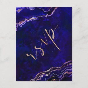 Bröllop OSA för vattenfärgsgeode Modern calligrafi Vykort