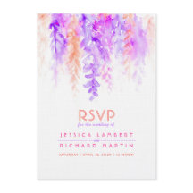 Bröllop OSA för vattenfärgsöverlappande lila orang