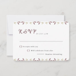 Bröllop OSA för vattenfärgsrad Höst löv Inbjudningar