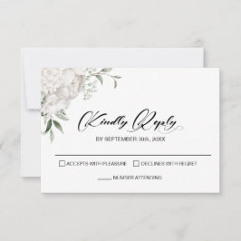 Bröllop OSA för vit Blommigt för elegant Kort