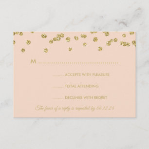 Bröllop OSA Guld Faux Glitter Confetti Ro Kort