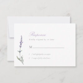 Bröllop OSA-kort för elegant Script Lavender OSA Kort