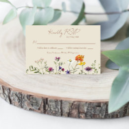 Bröllop OSA-kort för Wildblomma - Blommigt för vat OSA Kort