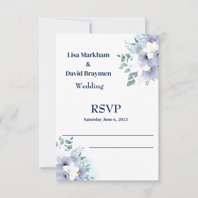 Bröllop OSA-kort Tack Kort (Framsida)