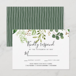 Bröllop OSA MEAL-VAL FÖR sommarskugga löv Inbjudningar