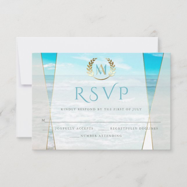 Bröllop OSA | Modern monogram Beach Wedding (Framsida)