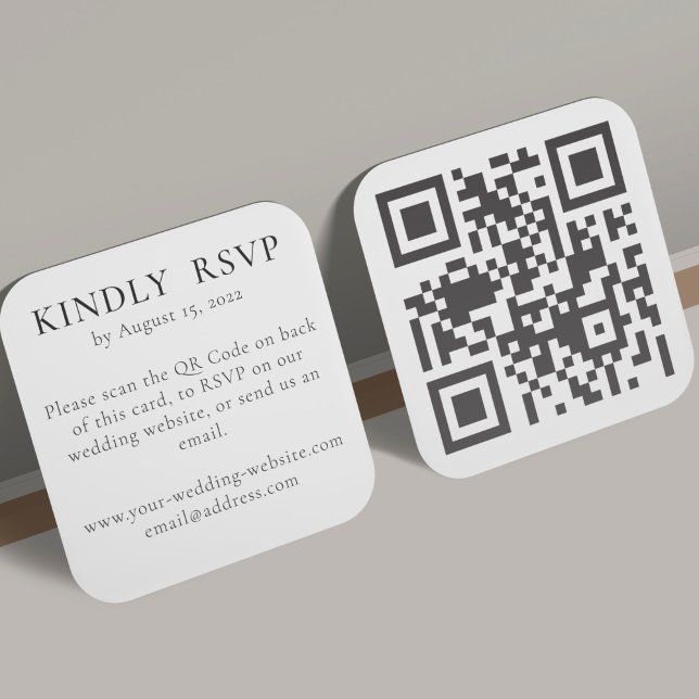 Bröllop OSA Online på webbplats med QR-kod Tilläggskort (Skapare uppladdad)
