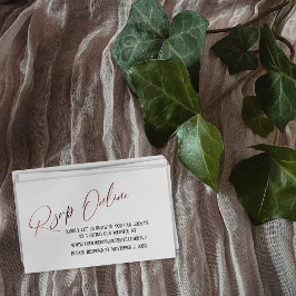 Bröllop OSA Online Ro Guld Elegant Handskrift för Tilläggskort