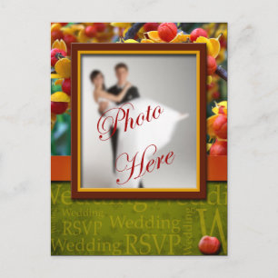 Bröllop OSA Rustic Fall in Kärlek Anpassningsbar P Inbjudan Vykort