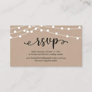 Bröllop OSA, Rustic Kraft String Ljus Tilläggskort