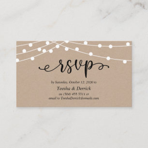 Bröllop OSA, Rustic Kraft String Ljus Tilläggskort