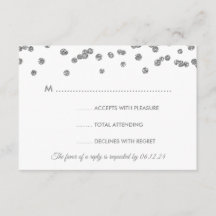 bröllop OSA Silver Faux Glitter confetti 